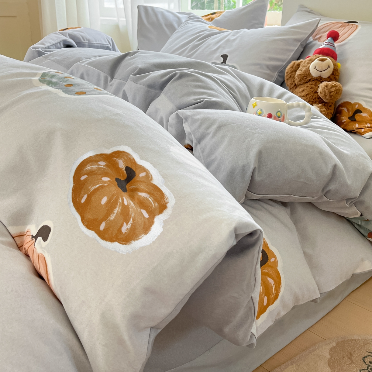 91家纺网 家纺一手货源 找家纺 （总）西引力 2025新款纯棉磨毛数码印花单品四件套