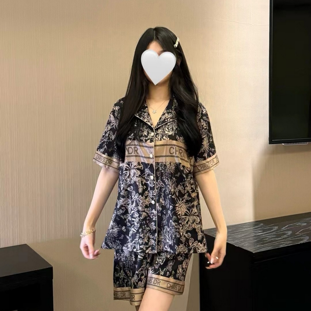 91家纺网 家纺一手货源 找家纺 妍景家居生活馆 2025新款冰雪丝三件套复古CH 黑色