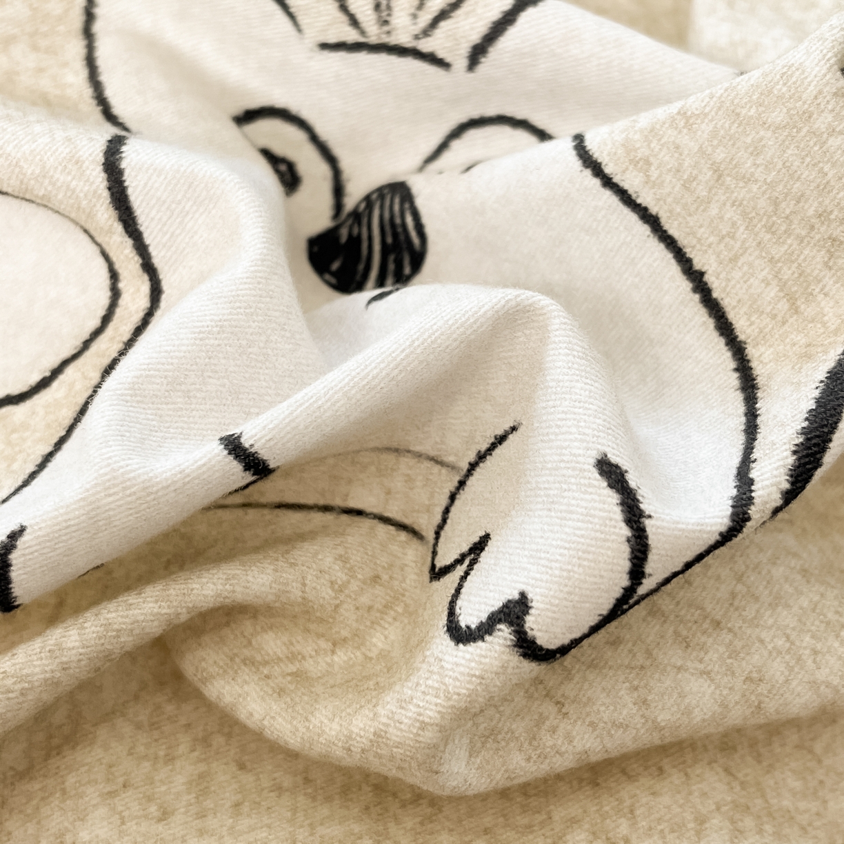 91家纺网 家纺一手货源 找家纺 西引力 2025新款纯棉磨毛数码印花单品四件套 大耳朵