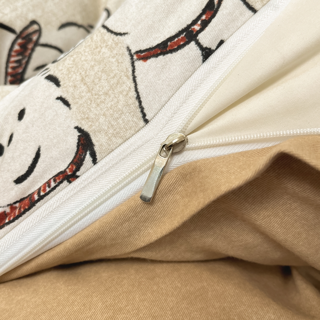 91家纺网 家纺一手货源 找家纺 西引力 2025新款纯棉磨毛数码印花单品四件套 大耳朵