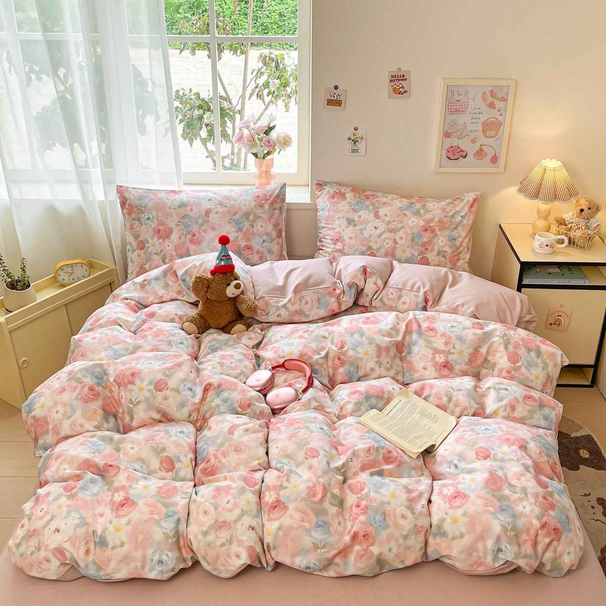 91家纺网 家纺一手货源 找家纺 西引力 2025新款纯棉磨毛数码印花单品四件套 锦觅