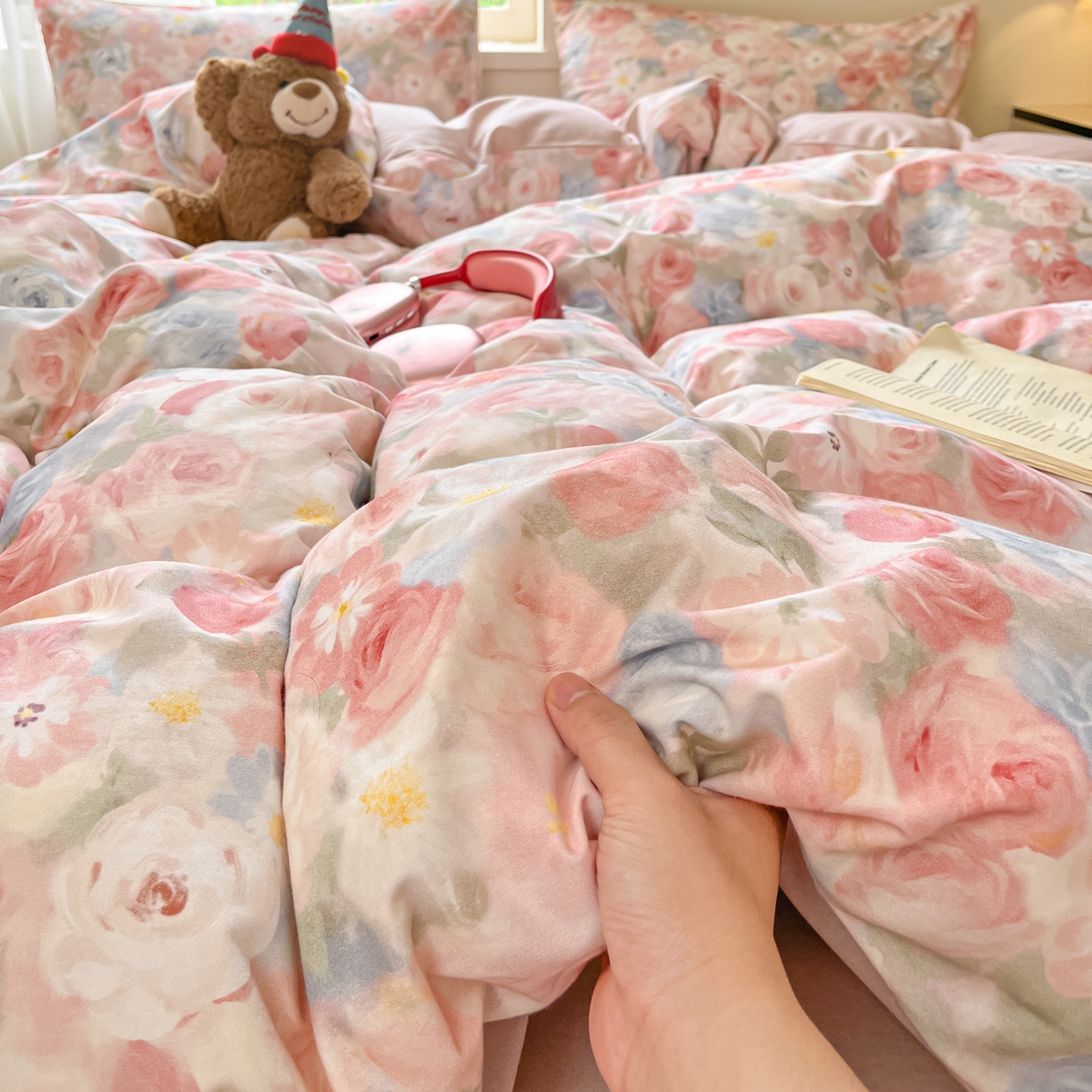 91家纺网 家纺一手货源 找家纺 西引力 2025新款纯棉磨毛数码印花单品四件套 锦觅