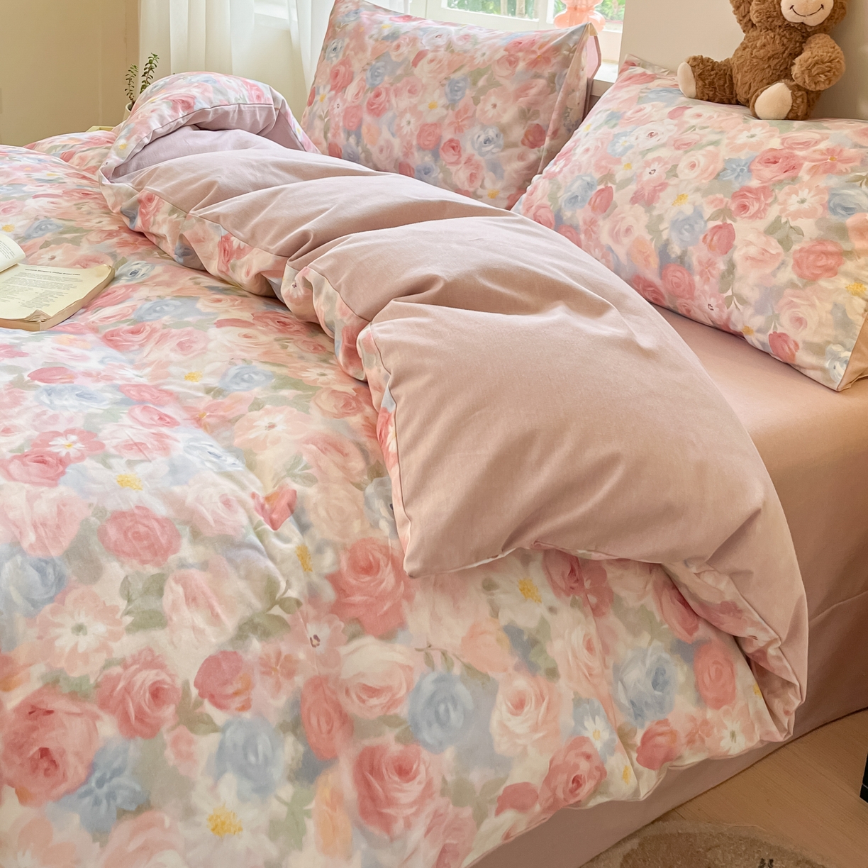 91家纺网 家纺一手货源 找家纺 西引力 2025新款纯棉磨毛数码印花单品四件套 锦觅