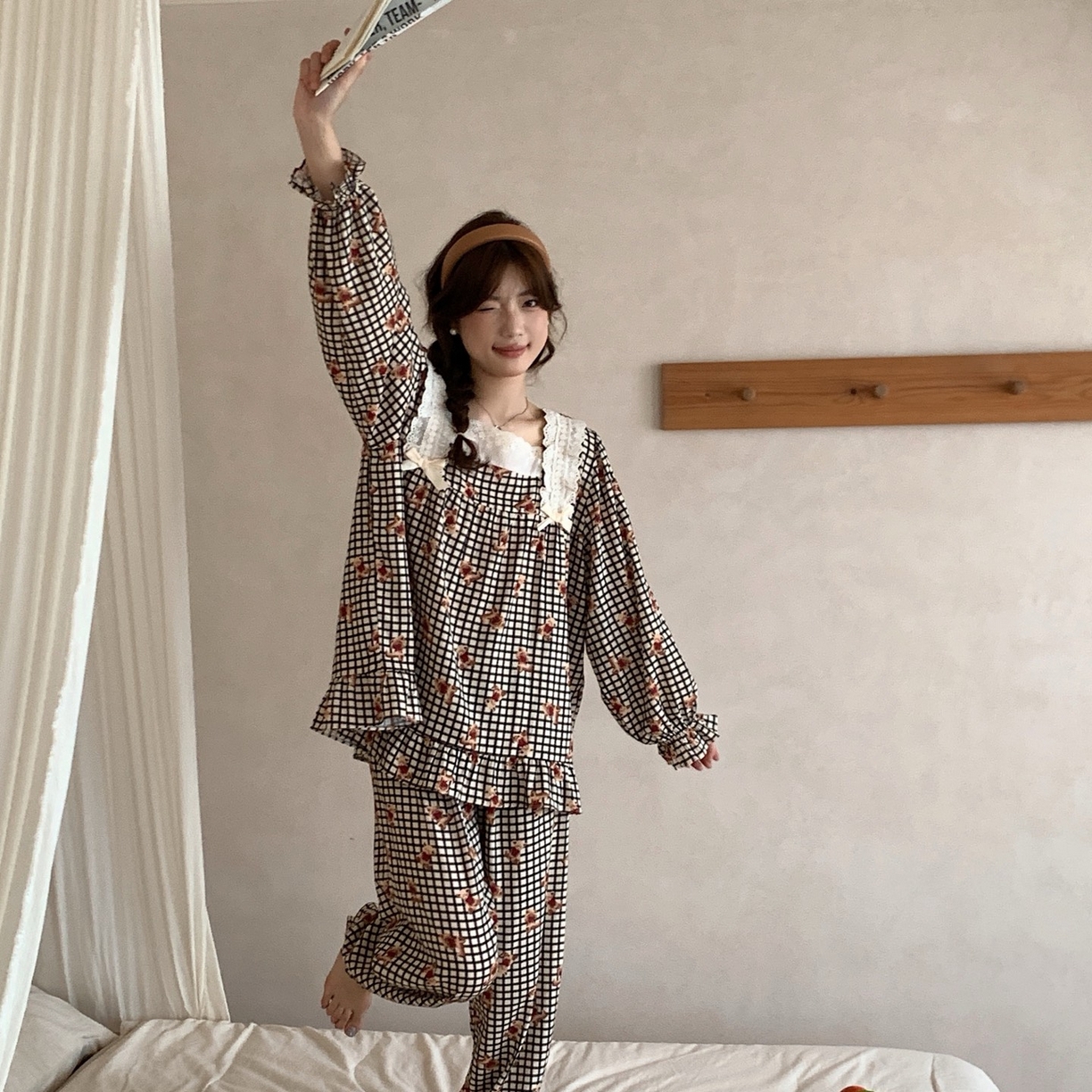 91家纺网 家纺一手货源 找家纺 （总）妍景家居生活馆 2025新款荷叶边印花小熊