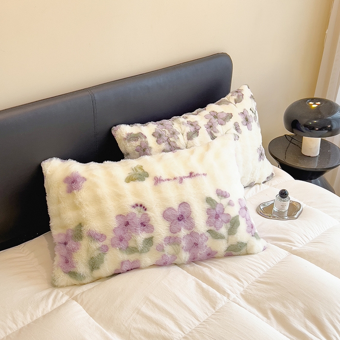 91家纺网 家纺一手货源 找家纺 摩妮卡 2025新款热款直播600克大泡泡兔毛复合毛毯牛奶绒 暗香紫苑