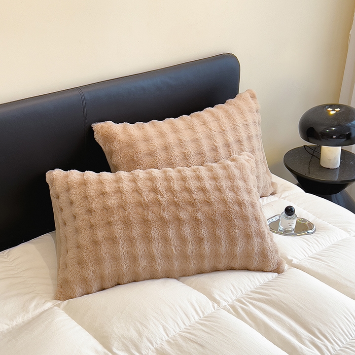 91家纺网 家纺一手货源 找家纺 摩妮卡 2025新款热款直播600克大泡泡兔毛复合毛毯牛奶绒 纯色奶咖