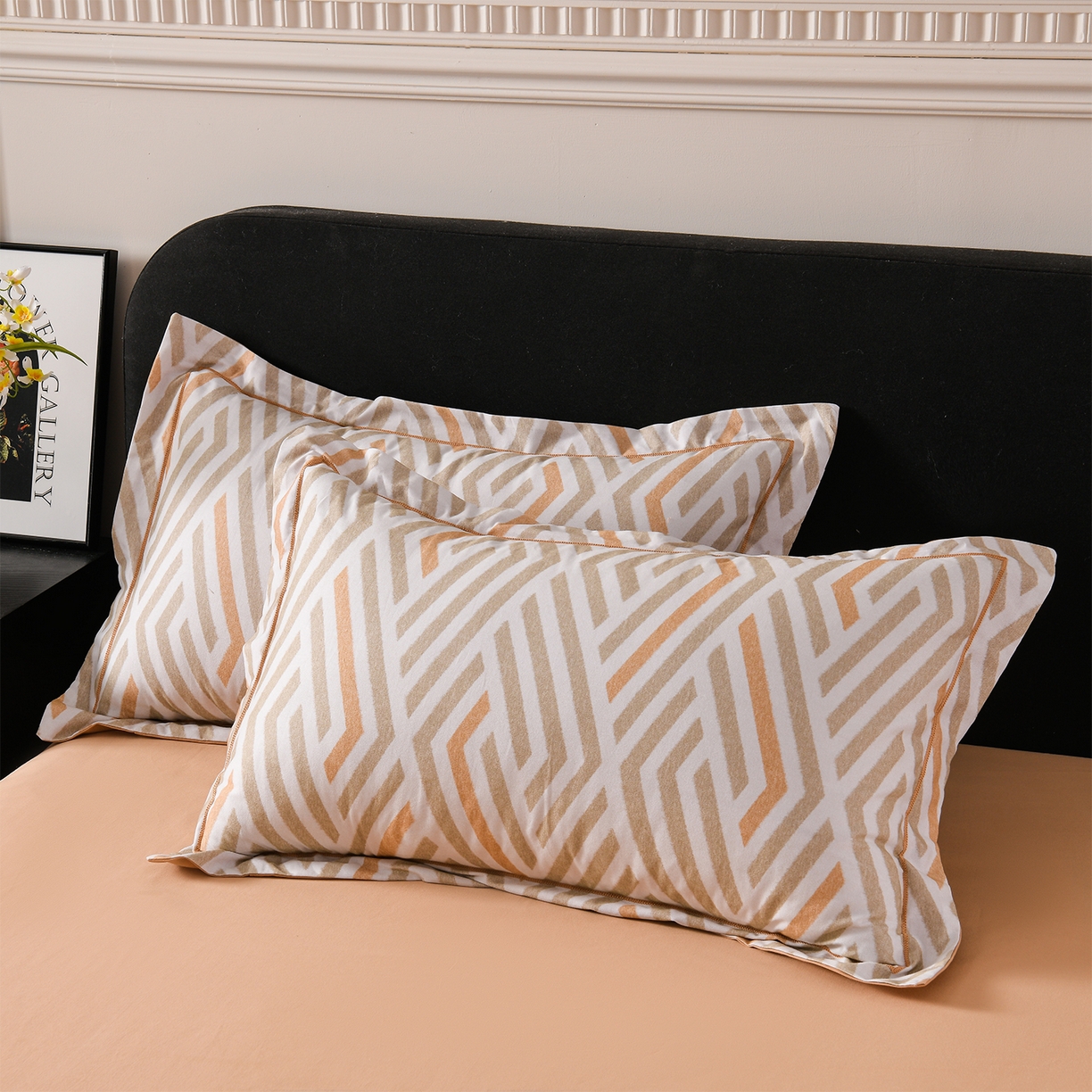 91家纺网 家纺一手货源 找家纺 金昱纺 2025新款法式加厚全棉纯棉磨毛四件套 嫚妮-绿