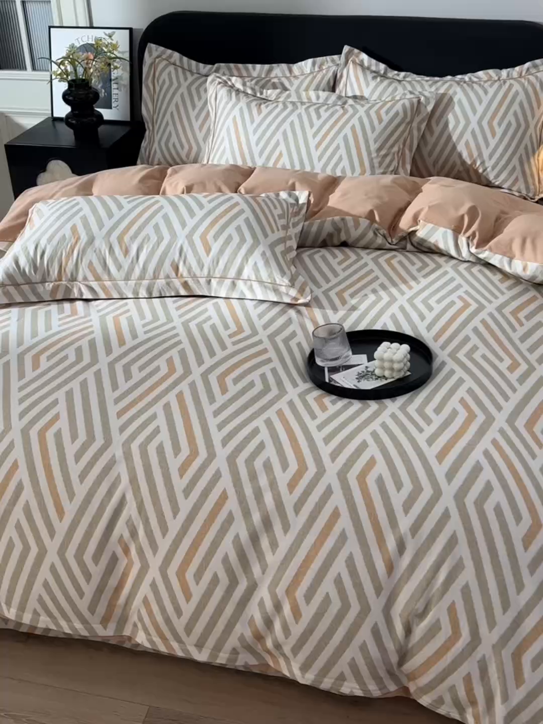 91家纺网 家纺一手货源 找家纺 金昱纺 2025新款法式加厚全棉纯棉磨毛四件套 嫚妮-绿