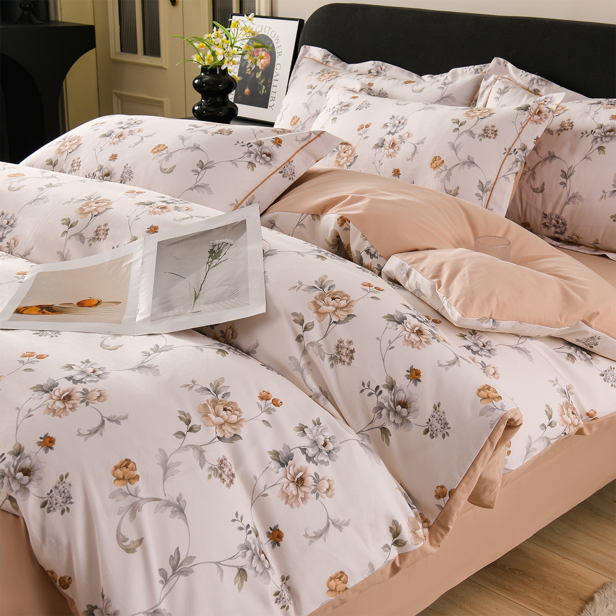 金昱纺 2025新款法式加厚全棉纯棉磨毛四件套 美罗拉-米