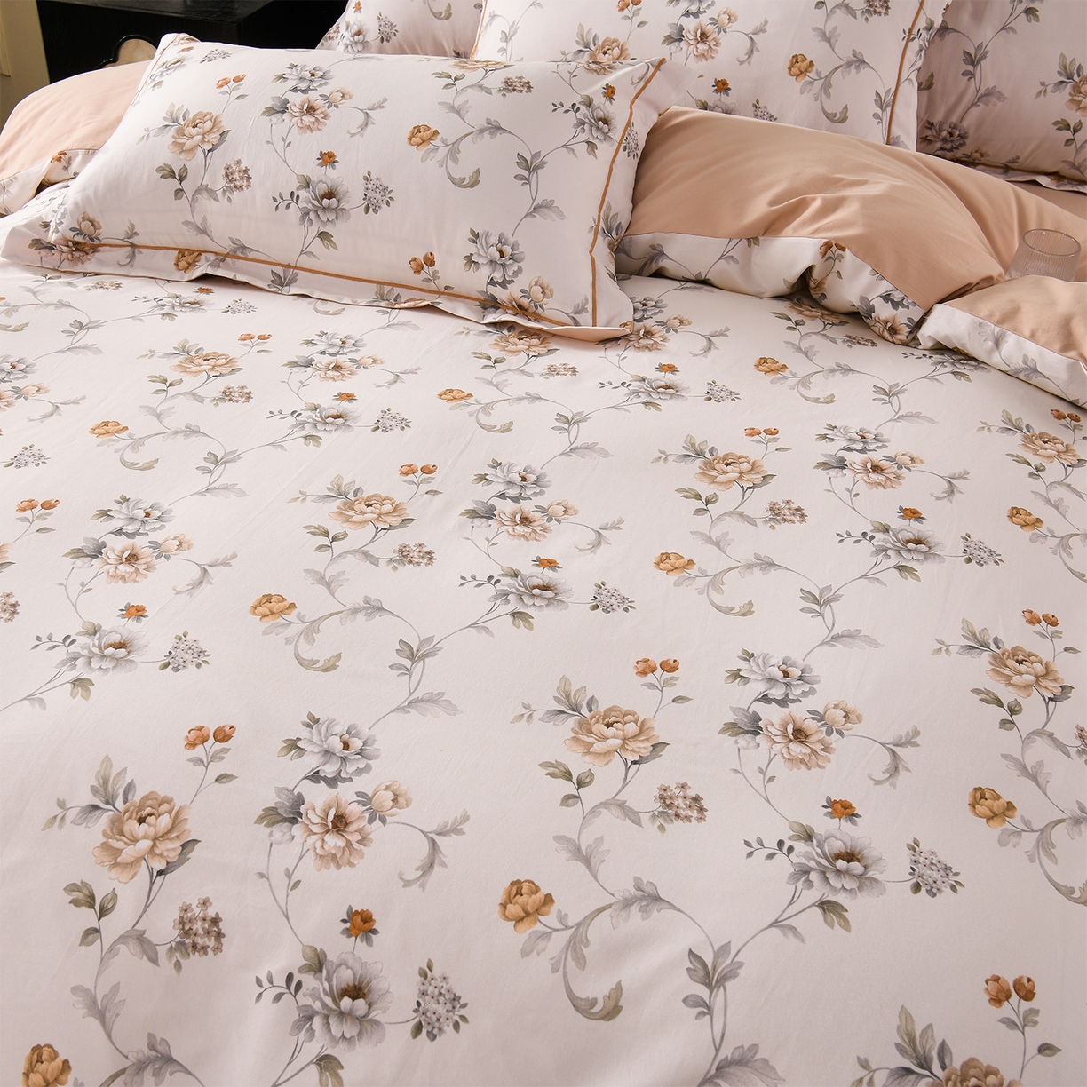 91家纺网 家纺一手货源 找家纺 金昱纺 2025新款法式加厚全棉纯棉磨毛四件套 美罗拉-米