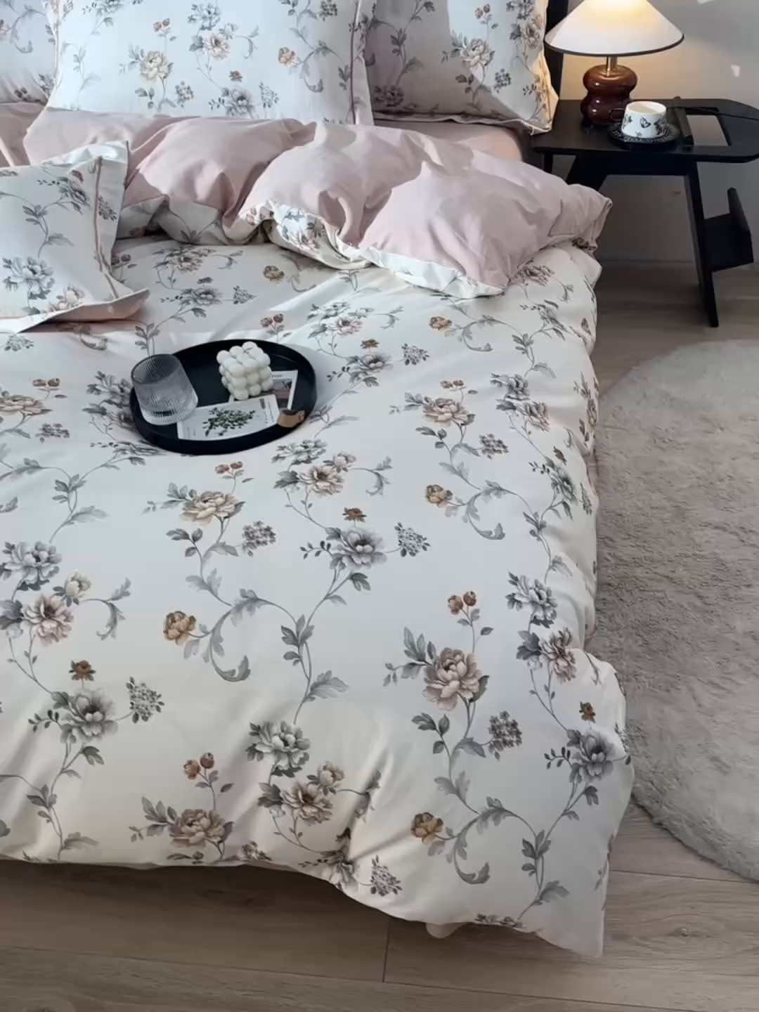 91家纺网 家纺一手货源 找家纺 金昱纺 2025新款法式加厚全棉纯棉磨毛四件套 美罗拉-米