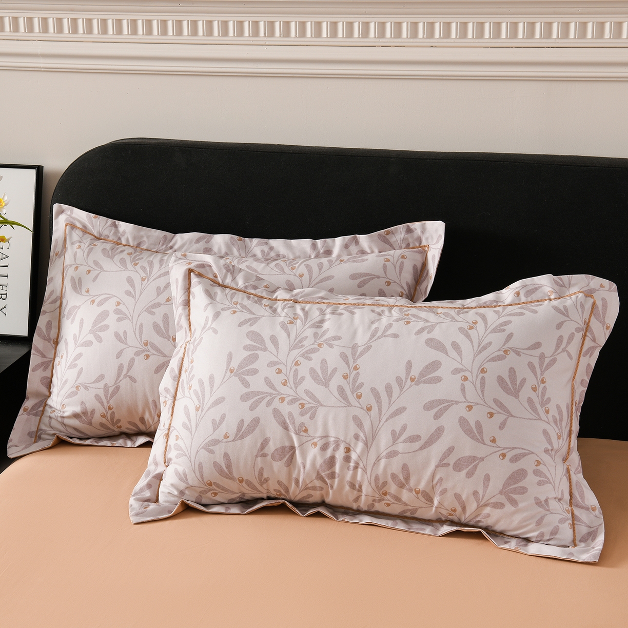 91家纺网 家纺一手货源 找家纺 金昱纺 2025新款法式加厚全棉纯棉磨毛四件套 美娜-咖