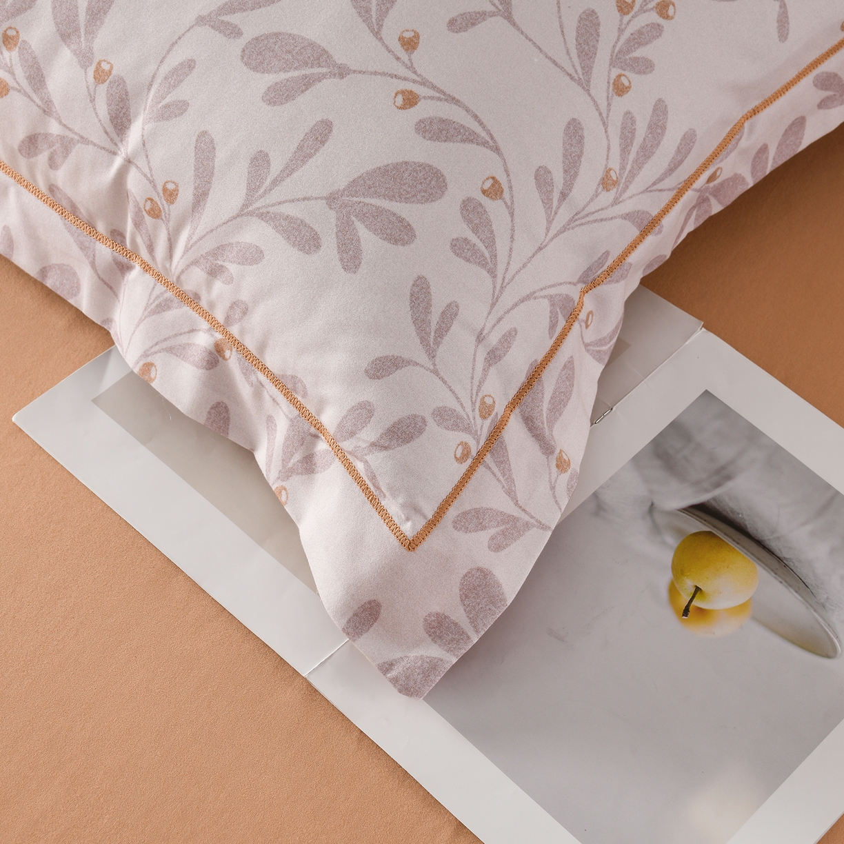 91家纺网 家纺一手货源 找家纺 金昱纺 2025新款法式加厚全棉纯棉磨毛四件套 美娜-咖