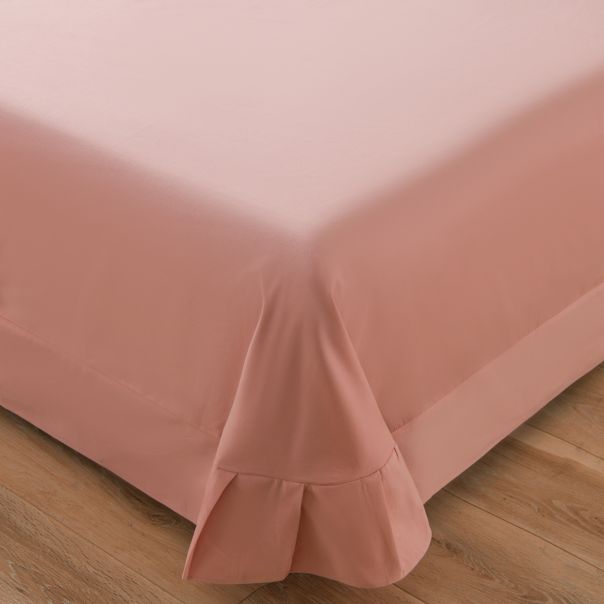 91家纺网 家纺一手货源 找家纺 金昱纺 2025新款法式加厚全棉纯棉磨毛四件套 木槿花庭-粉