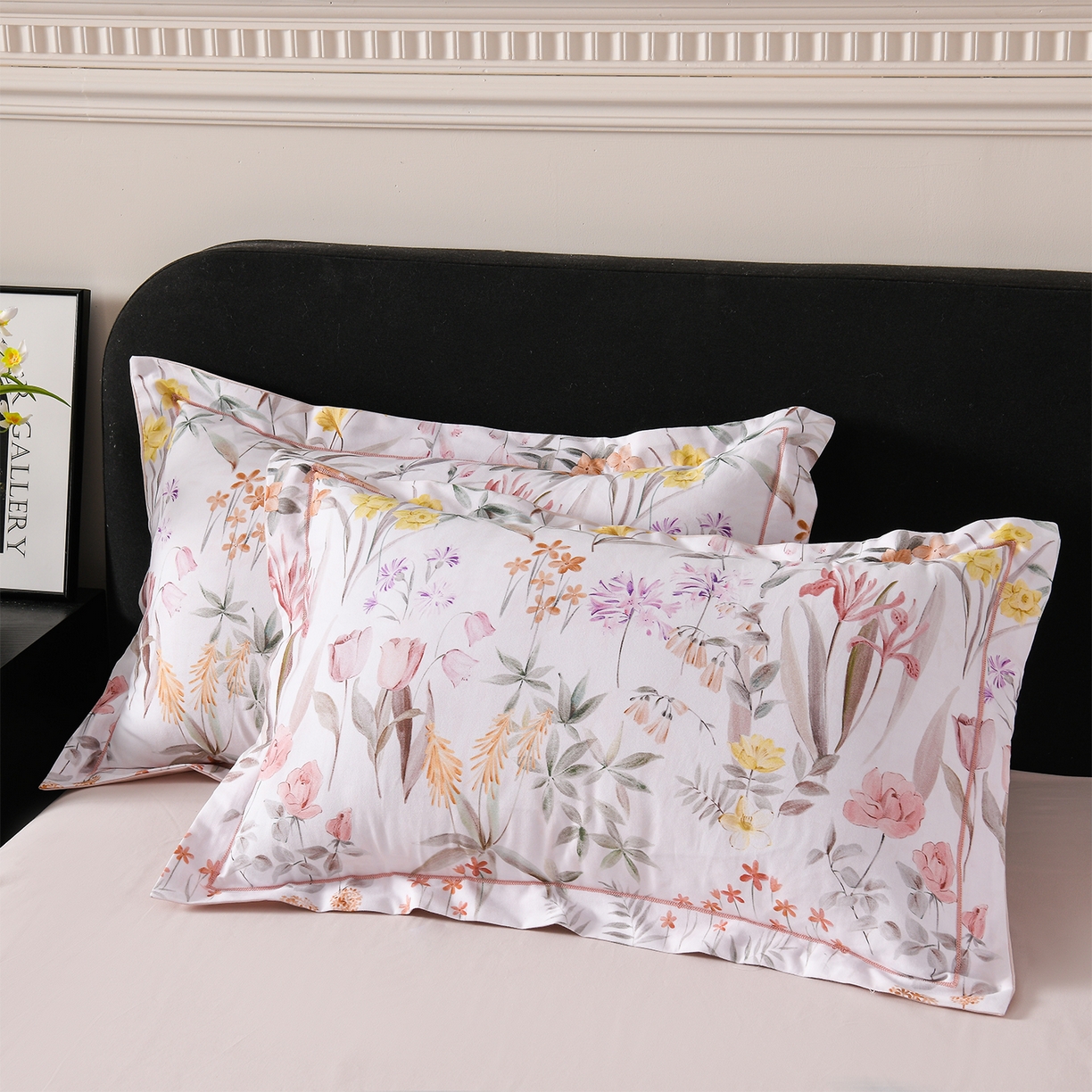 91家纺网 家纺一手货源 找家纺 金昱纺 2025新款法式加厚全棉纯棉磨毛四件套 凝香玉露-粉