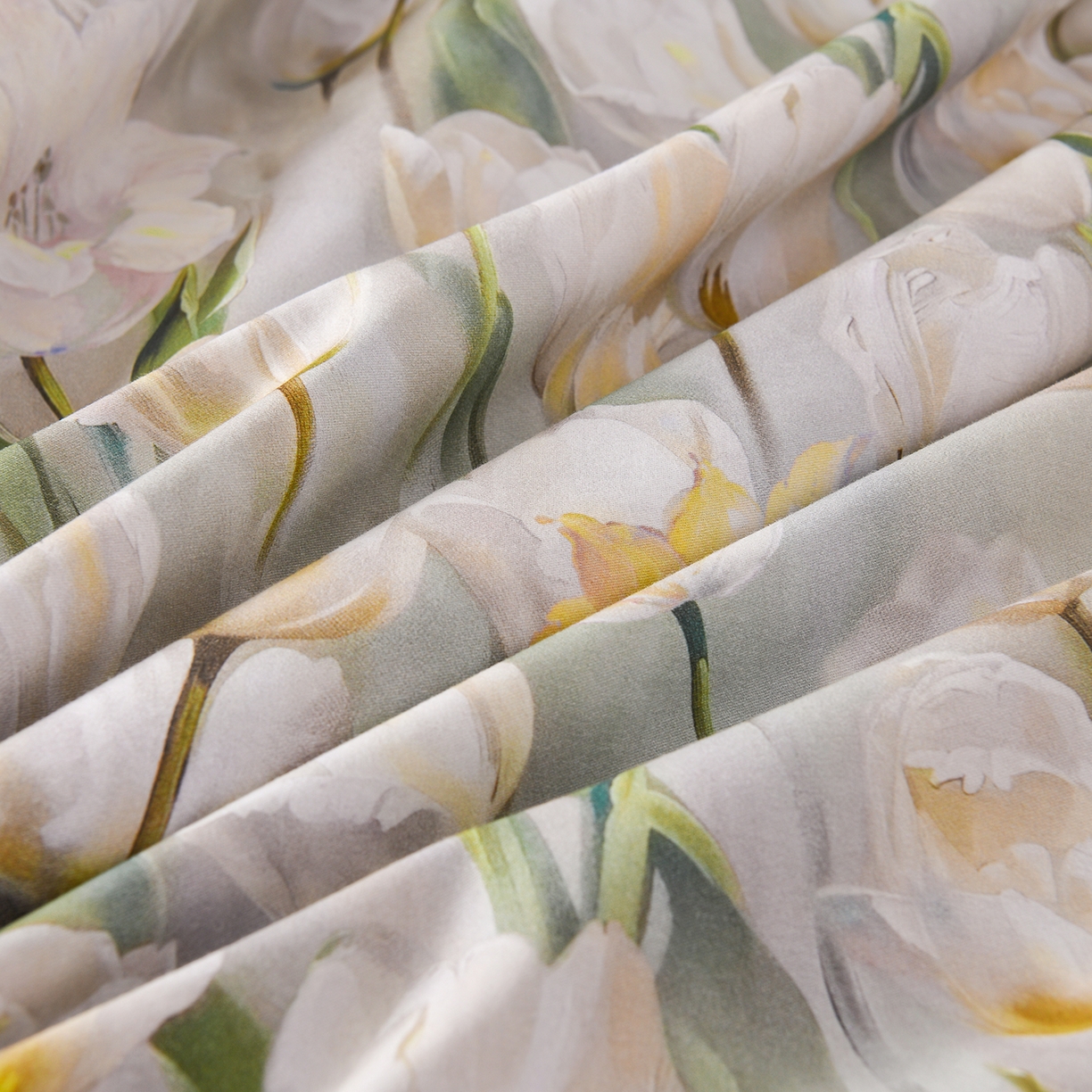 91家纺网 家纺一手货源 找家纺 金昱纺 2025新款法式加厚全棉纯棉磨毛四件套 束漫-绿