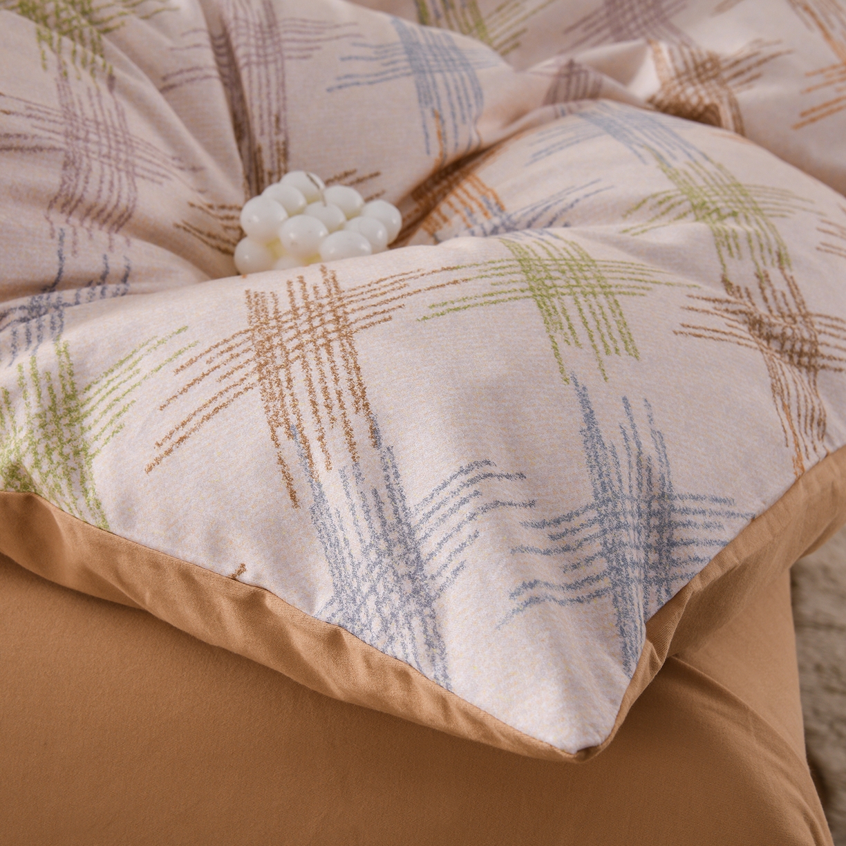 91家纺网 家纺一手货源 找家纺 金昱纺 2025新款法式加厚全棉纯棉磨毛四件套 西恩-黄