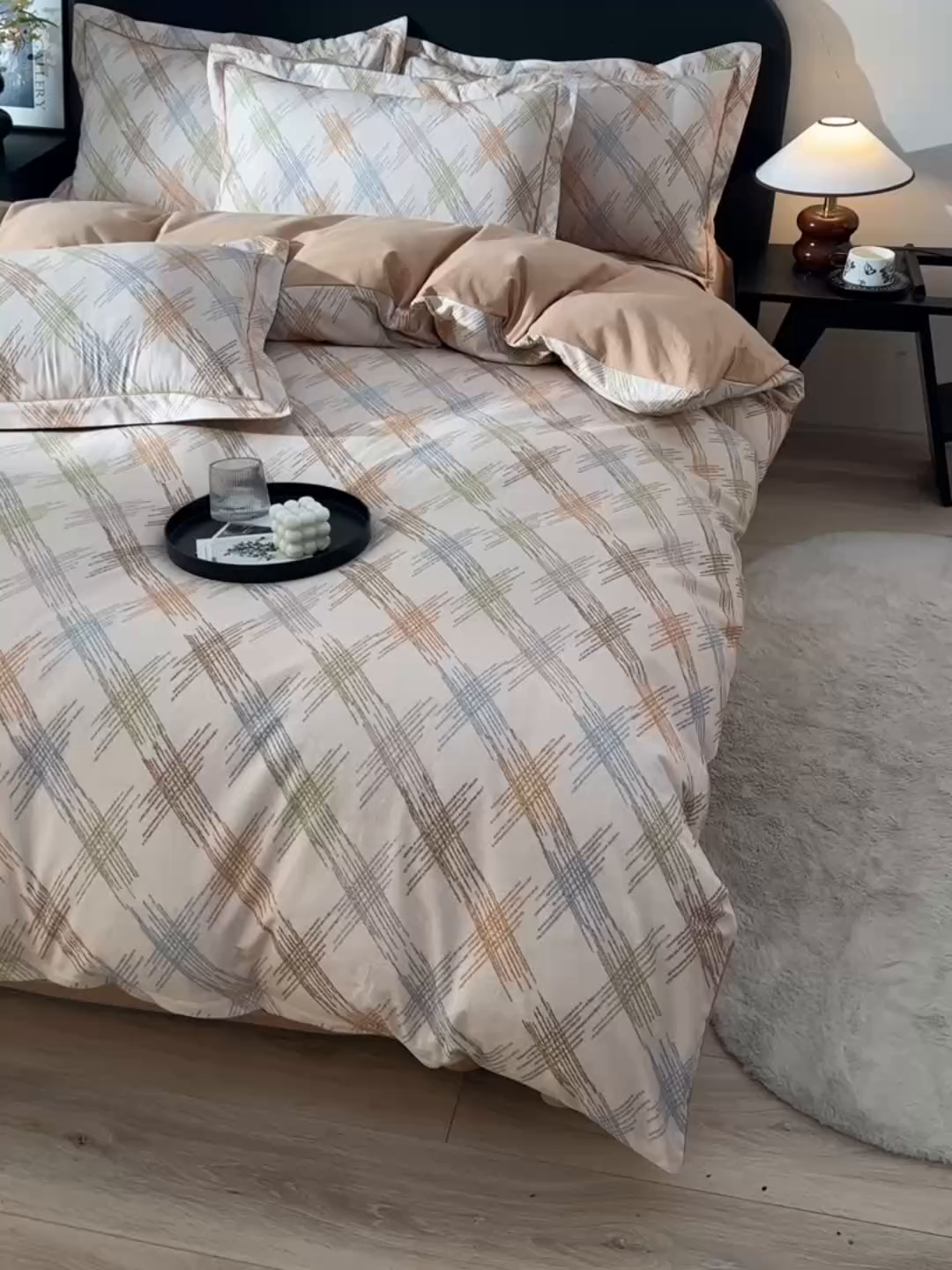 91家纺网 家纺一手货源 找家纺 金昱纺 2025新款法式加厚全棉纯棉磨毛四件套 西恩-黄