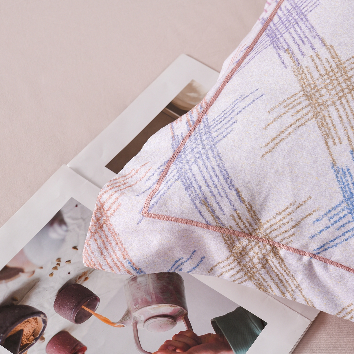 91家纺网 家纺一手货源 找家纺 金昱纺 2025新款法式加厚全棉纯棉磨毛四件套 西恩-灰