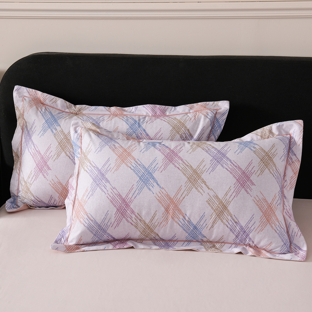 91家纺网 家纺一手货源 找家纺 金昱纺 2025新款法式加厚全棉纯棉磨毛四件套 西恩-灰