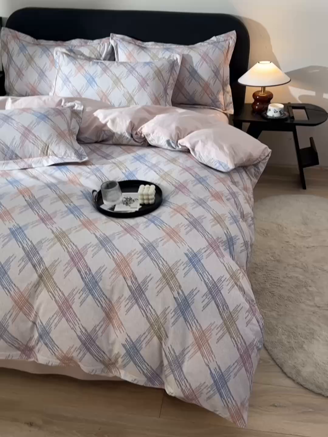 91家纺网 家纺一手货源 找家纺 金昱纺 2025新款法式加厚全棉纯棉磨毛四件套 西恩-灰