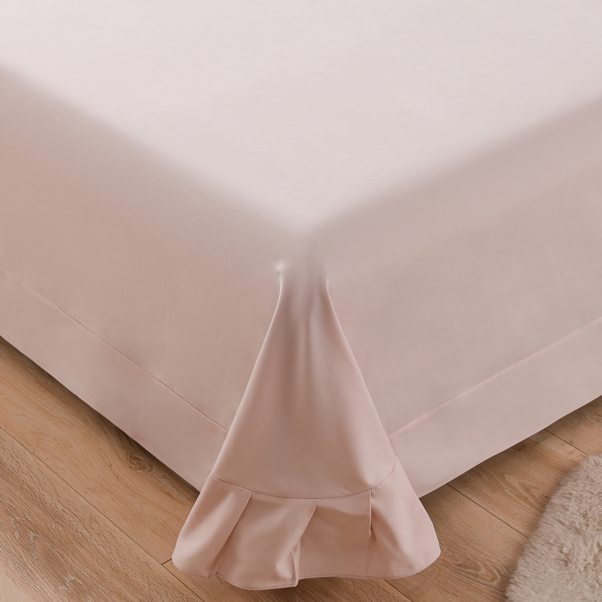 91家纺网 家纺一手货源 找家纺 金昱纺 2025新款法式加厚全棉纯棉磨毛四件套 星河蝶影-粉