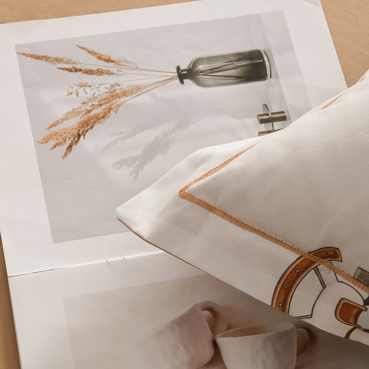 91家纺网 家纺一手货源 找家纺 金昱纺 2025新款法式加厚全棉纯棉磨毛四件套 摇摇马