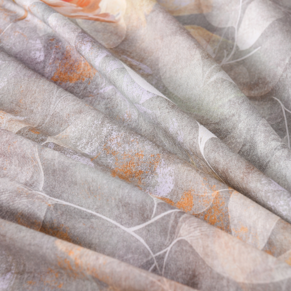 91家纺网 家纺一手货源 找家纺 金昱纺 2025新款法式加厚全棉纯棉磨毛四件套 羽翠韵-灰