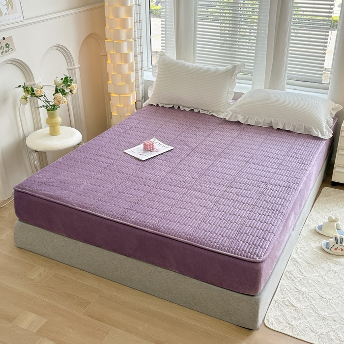 尚品凤凰 2025新款婴儿绒夹棉单品床笠 紫色