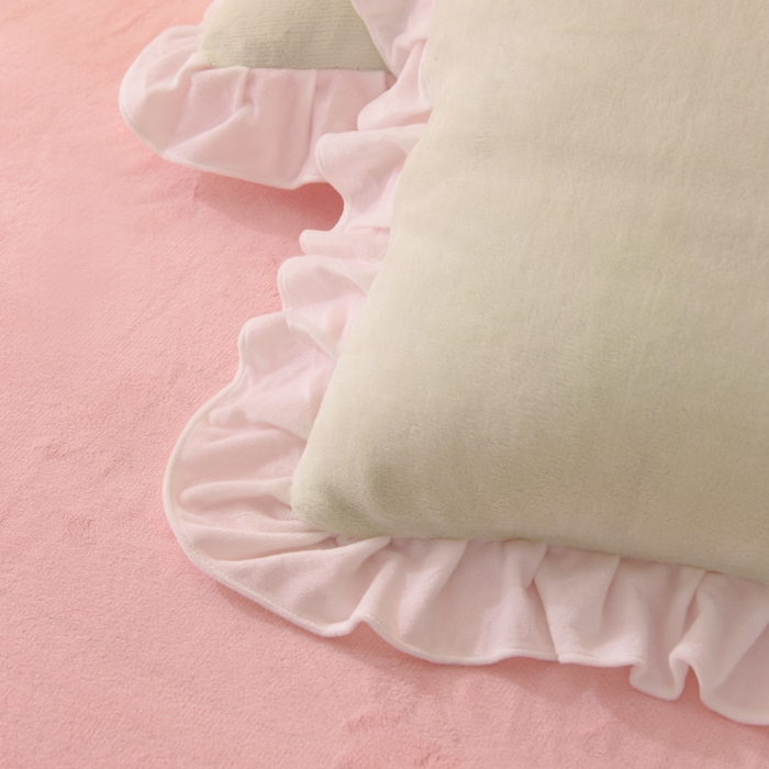 91家纺网 家纺一手货源 找家纺 丝印良品 2025新款高端牛奶绒卡通刺绣牛奶绒四件套 可爱猫-抹茶拼粉