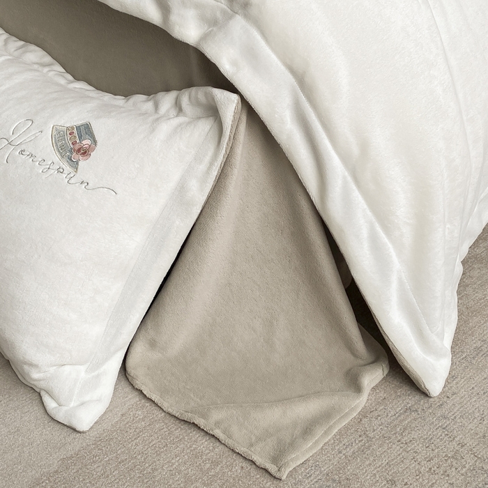 91家纺网 家纺一手货源 找家纺 （总）丝印良品 2025新款秋冬加厚公主日记牛奶绒四件套