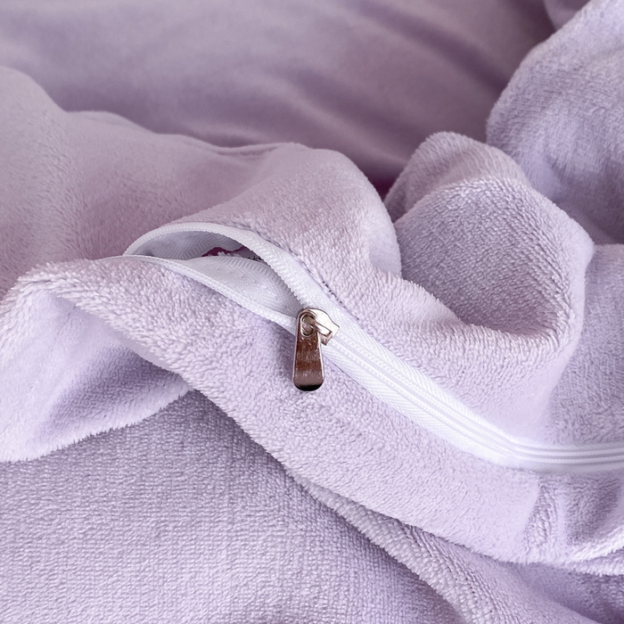 91家纺网 家纺一手货源 找家纺 丝印良品 2025新款秋冬加厚公主日记牛奶绒四件套 风信紫