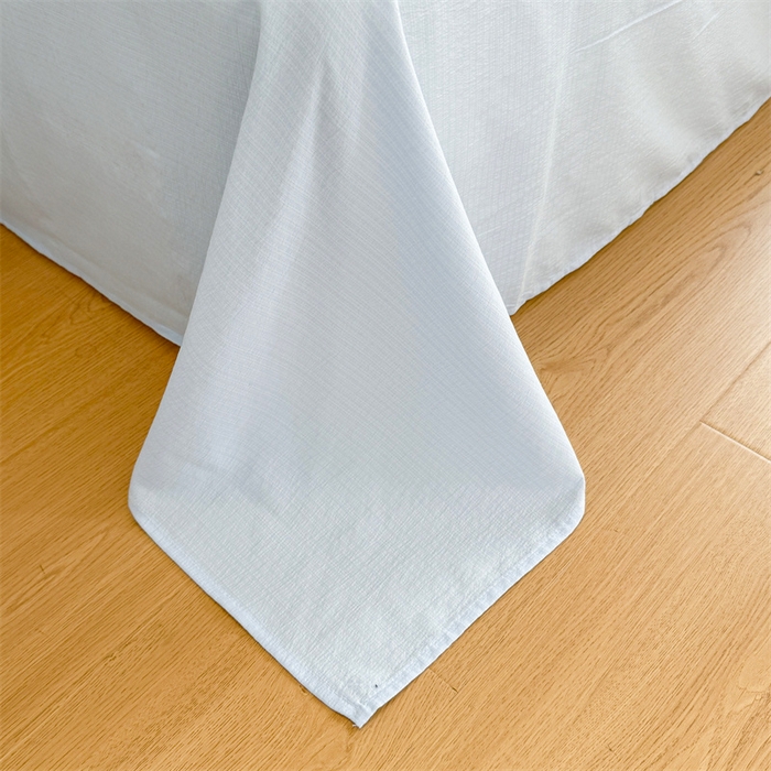 91家纺网 家纺一手货源 找家纺 森璐家纺 2025新款云感皱皱双层纱黑色包边四件套 黑边-格子草莓