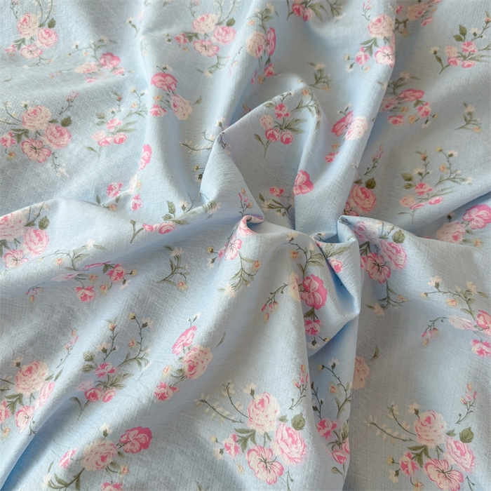 91家纺网 家纺一手货源 找家纺 森璐家纺 2025新款云感皱皱双层纱黑色包边四件套 黑边-蓝溪