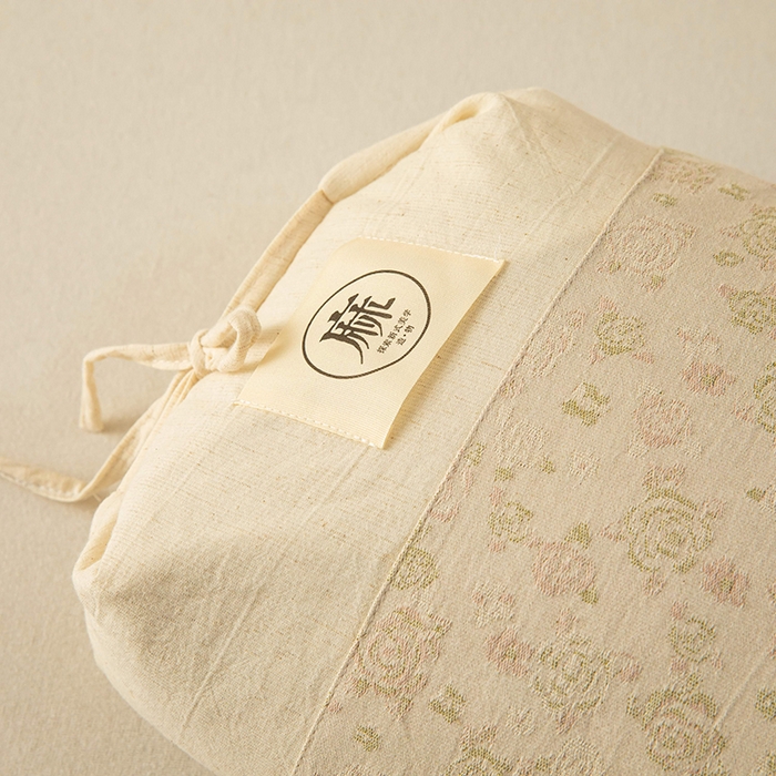 91家纺网 家纺一手货源 找家纺 梓依家纺 2025新款棉麻荞麦枕枕头枕芯 玫瑰-黄色