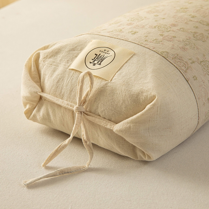 91家纺网 家纺一手货源 找家纺 梓依家纺 2025新款棉麻荞麦枕枕头枕芯 玫瑰-黄色