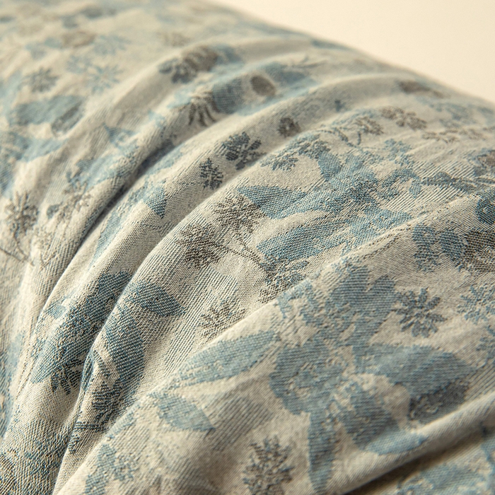 91家纺网 家纺一手货源 找家纺 梓依家纺 2025新款棉麻荞麦枕枕头枕芯 清风-蓝色