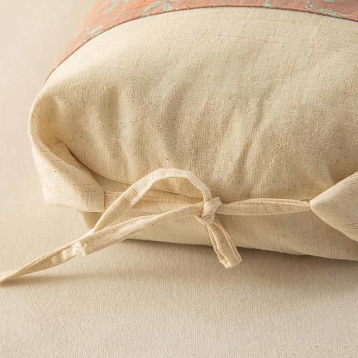 91家纺网 家纺一手货源 找家纺 梓依家纺 2025新款棉麻荞麦枕枕头枕芯 花影-红色