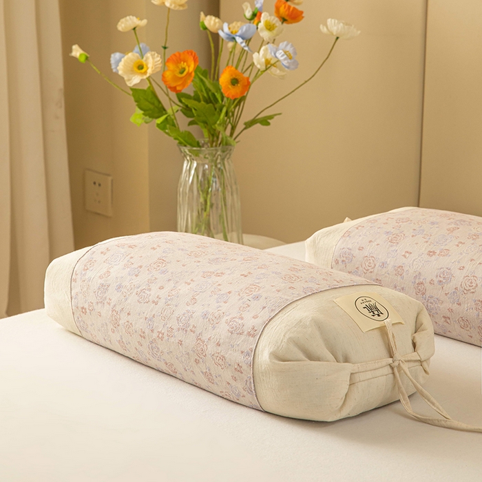 91家纺网 家纺一手货源 找家纺 梓依家纺 2025新款棉麻荞麦枕枕头枕芯 玫瑰-粉色