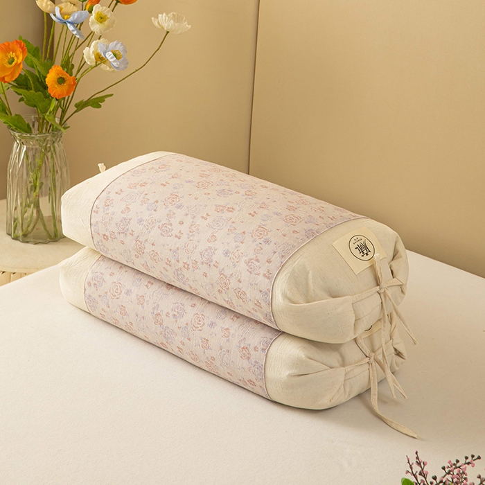 91家纺网 家纺一手货源 找家纺 梓依家纺 2025新款棉麻荞麦枕枕头枕芯 玫瑰-粉色