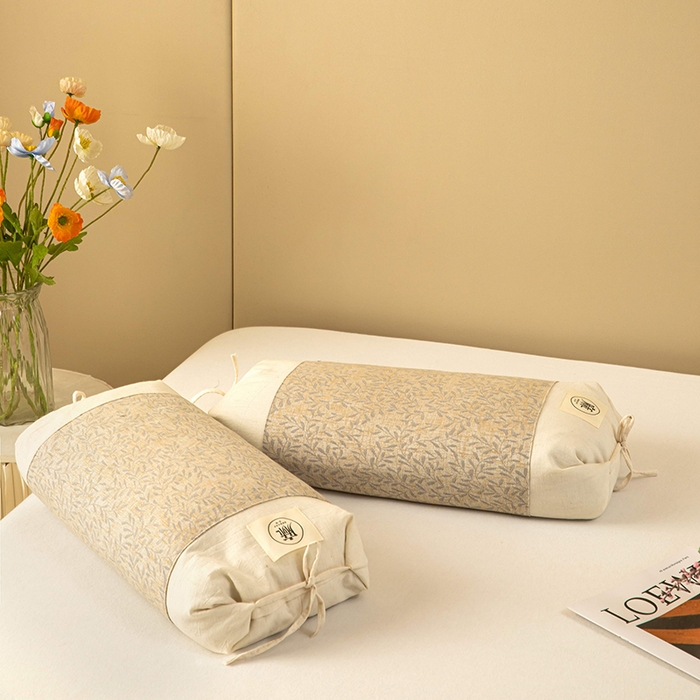 91家纺网 家纺一手货源 找家纺 梓依家纺 2025新款棉麻荞麦枕枕头枕芯 丛林-咖色