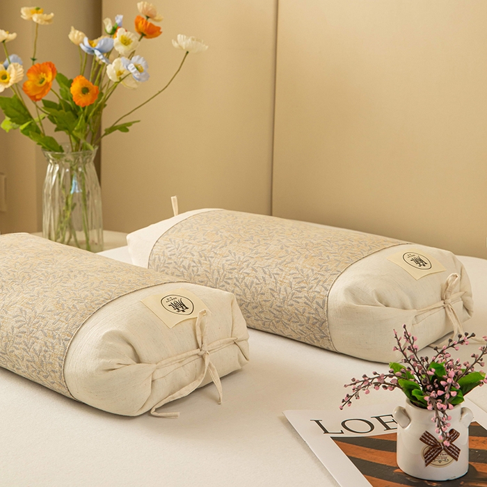 91家纺网 家纺一手货源 找家纺 梓依家纺 2025新款棉麻荞麦枕枕头枕芯 丛林-咖色