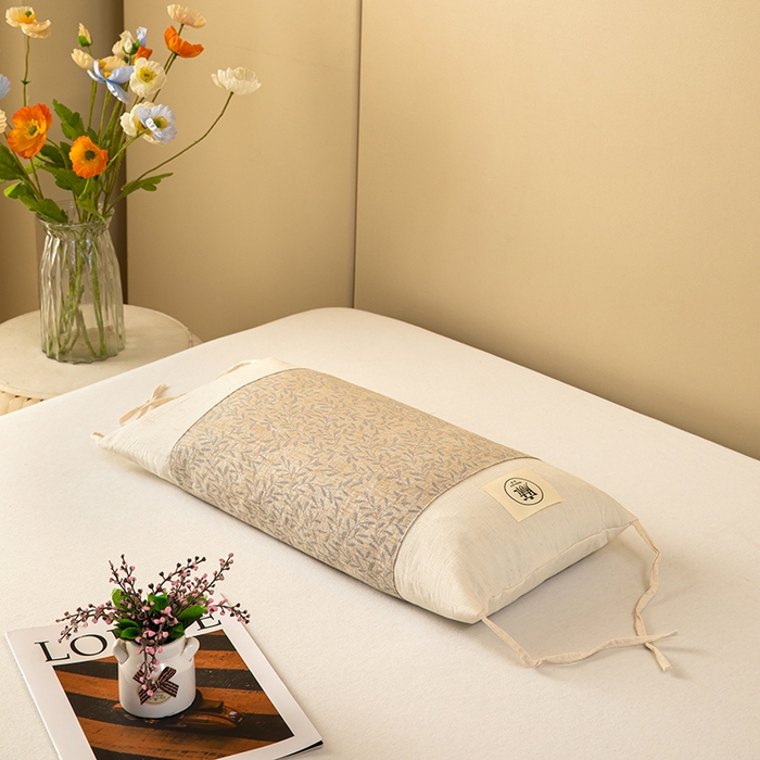 91家纺网 家纺一手货源 找家纺 梓依家纺 2025新款棉麻荞麦枕枕头枕芯 丛林-咖色