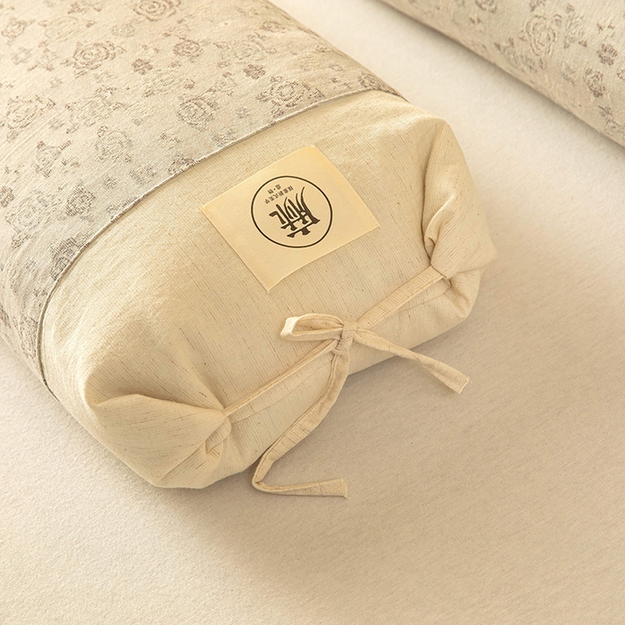 91家纺网 家纺一手货源 找家纺 梓依家纺 2025新款棉麻荞麦枕枕头枕芯 玫瑰-灰色