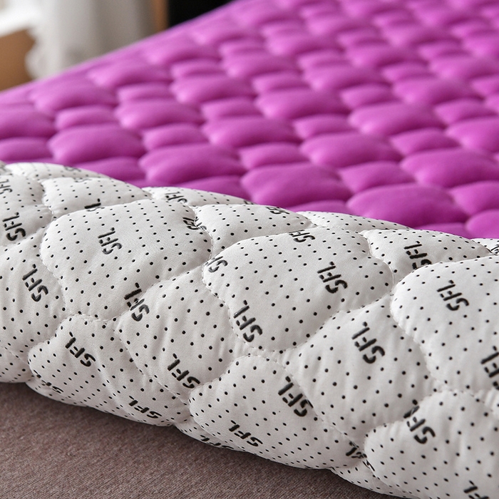 91家纺网 家纺一手货源 找家纺 索弗莱家纺 2025新款全消光牛奶绒床垫可水洗机洗床护垫 紫色