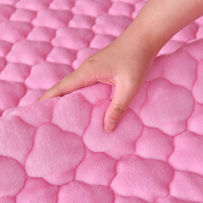 91家纺网 家纺一手货源 找家纺 索弗莱家纺 2025新款全消光牛奶绒床垫可水洗机洗床护垫 粉色