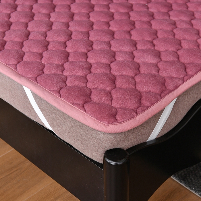 91家纺网 家纺一手货源 找家纺 索弗莱家纺 2025新款全消光牛奶绒床垫可水洗机洗床护垫 豆沙