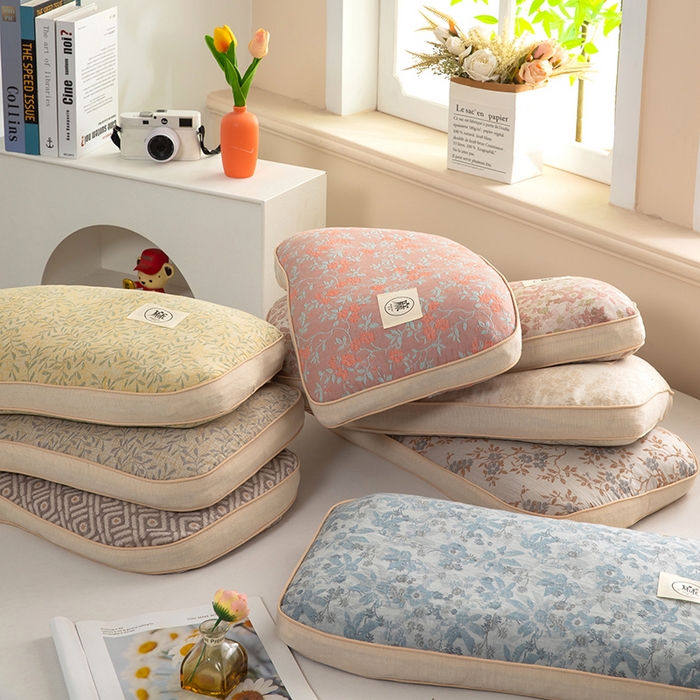 91家纺网 家纺一手货源 找家纺 （总）梓依家纺 2025新款立体边款荞麦枕枕头枕芯