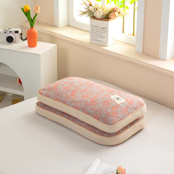 梓依家纺 2025新款立体边款荞麦枕枕头枕芯 幸运草-红色