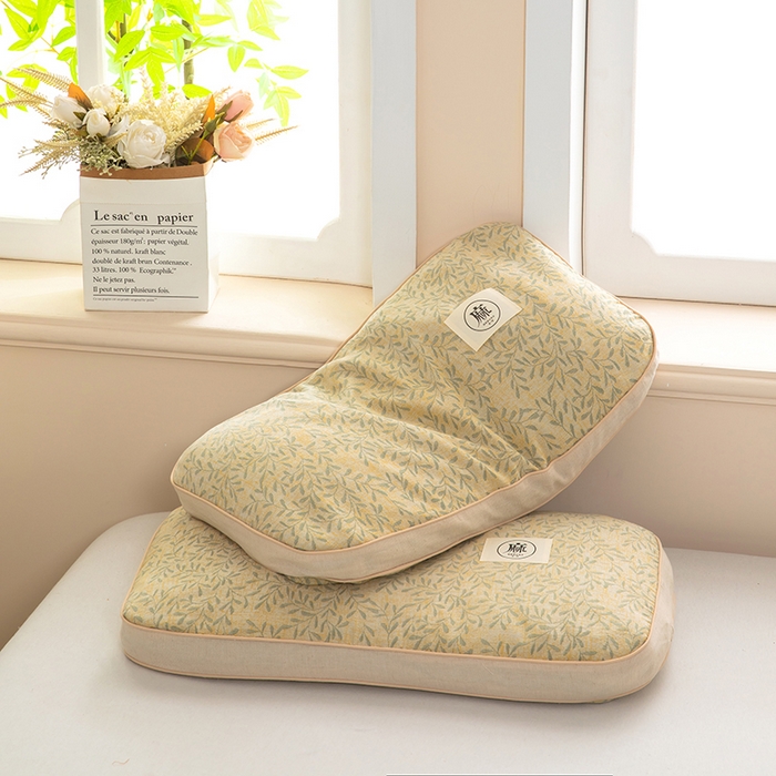 91家纺网 家纺一手货源 找家纺 梓依家纺 2025新款立体边款荞麦枕枕头枕芯 幸运草-绿色